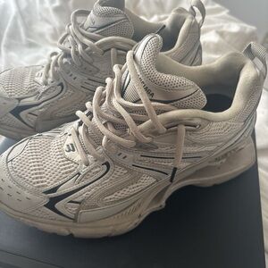 Balenciaga Women's Beige and Black Sneakers